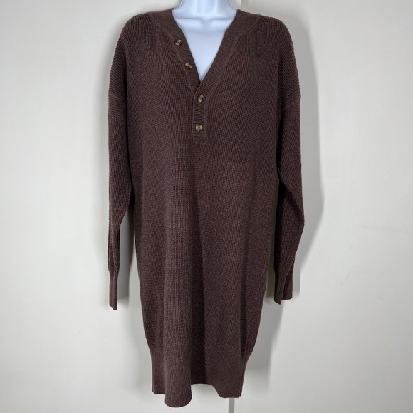 Prana Milani Henley Dress Clove M Organic Sustainable - Picture 15 of 16